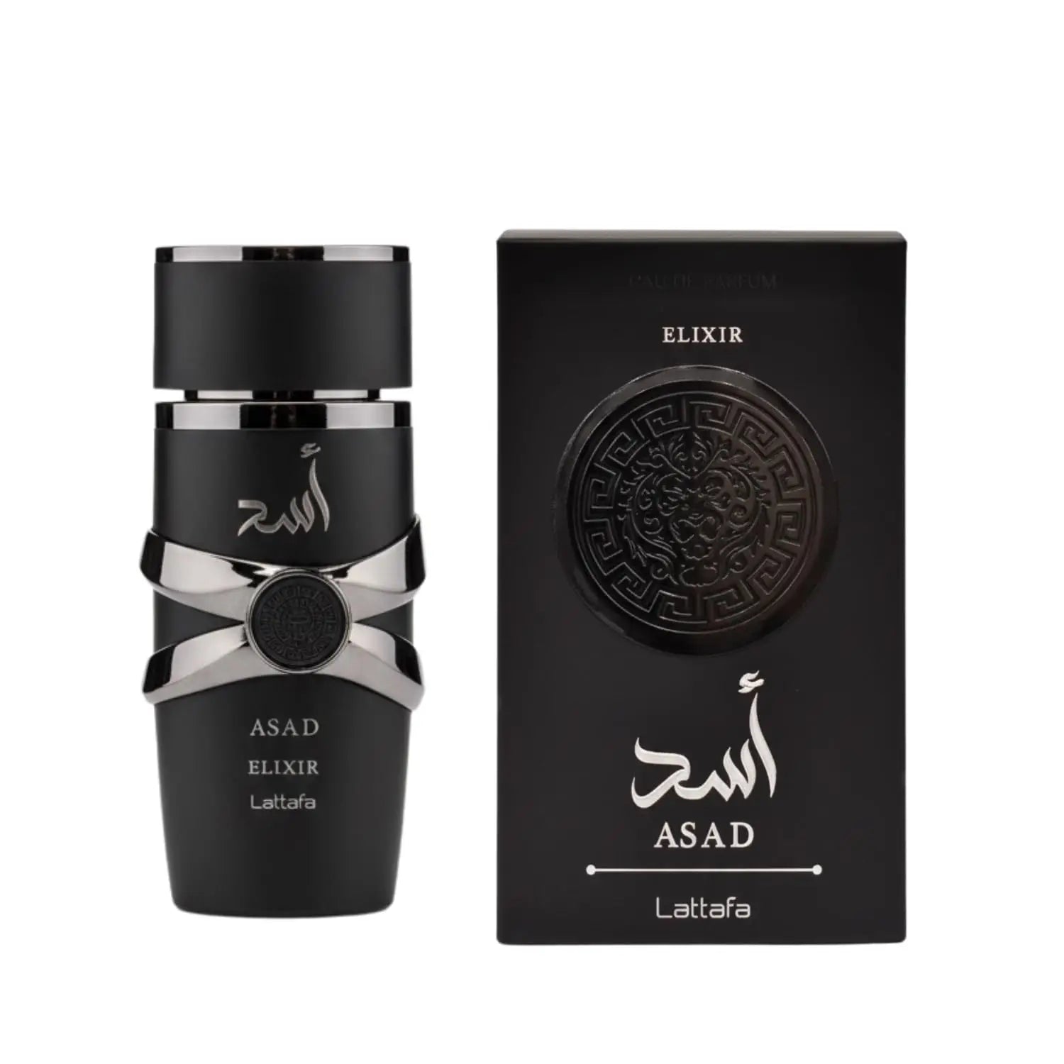 YARA LATTAFA Asad Elixir Eau De Parfum 100ML With Original Gift Box Long Lasting Intense Woody Oriental Fragrance Men Perfume Matte Black Silver Luxury Embossed Bottle Masculine Scent Business Holiday Gift for Him