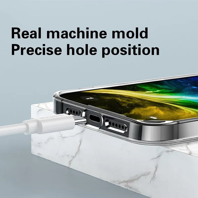 Luxury Ultra Thin Transparent Case for iPhone 18 17 16 15 11 12 13 14 Pro Max X 7 8 Plus Soft TPU Silicone Back Cover Clear Case