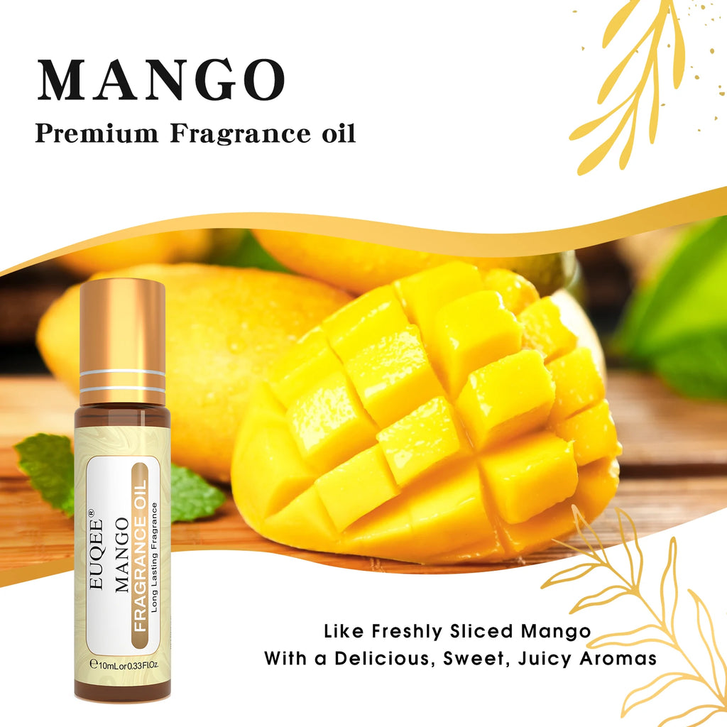 EUQEE 10ml Strawberry Cherry Watermelon Peach Fruit Fragrance Oils For Aromatherapy Diffuser Candle Making Premium Perfume Oil