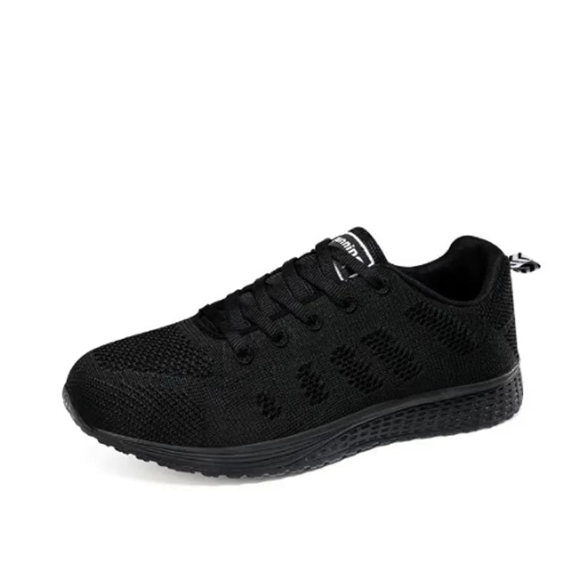 Women Casual Shoes Breathable Walking Mesh Lace Up Flat Shoes Sneakers Women Tenis Feminino Pink Black White