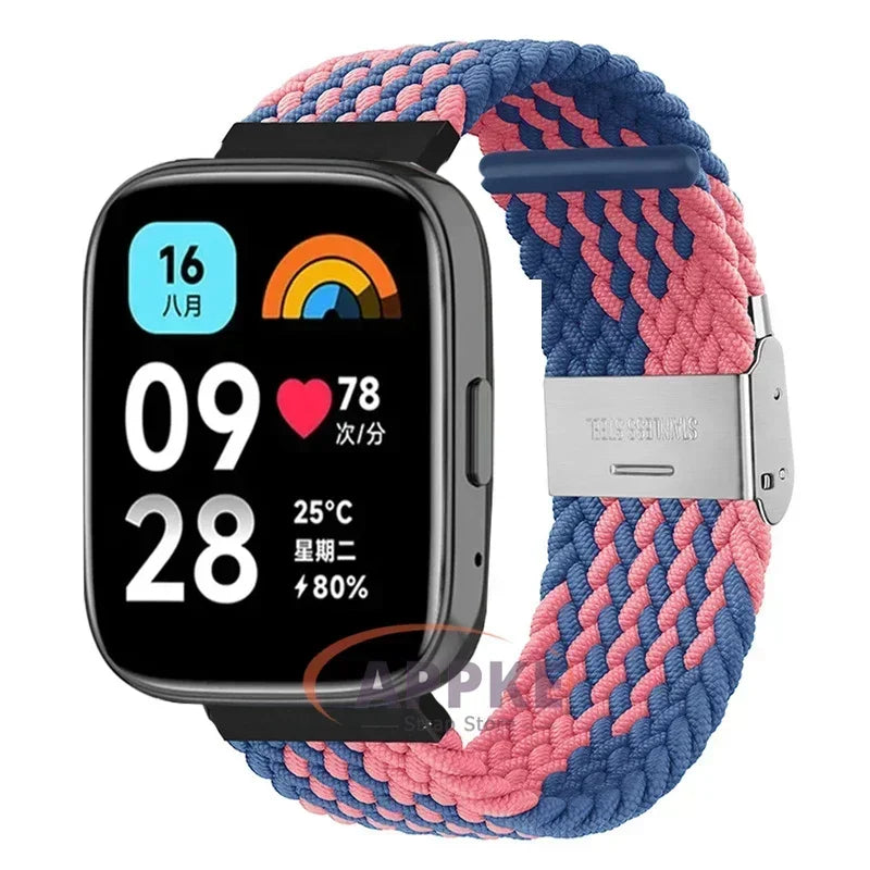 Elastic Braided Strap For Redmi Watch 5/3 Active Watchband Nylon Adjustable Quick Release Bracelet For Redmi Watch 3/5 Lite
