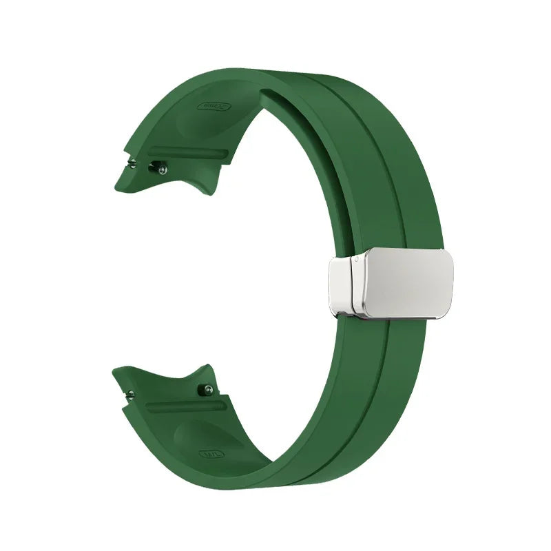 Original Silicone Band for Samsung Watch 7 6 5 4 Classic Strap 47mm 43mm 44mm 40mm Magnetic Buckle For Galaxy Watch 5 Pro 45mm
