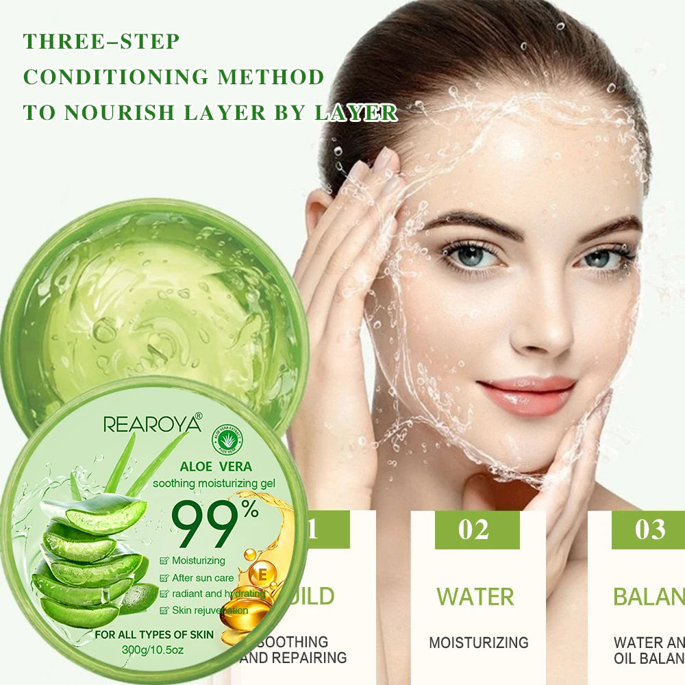 99% Aloe Vera Moisturizing Gel Creams Refreshing Non Sticky Facial Wash Free Deep Nourishing Maintain Skin Face Care