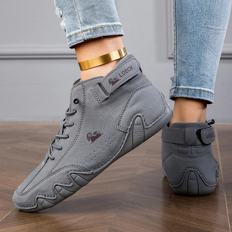 Women's Boots Lace Up Flat with Basic Ankle Boots Fashion Short Boots Waterproof Female Walking Shoes 2024 Luxury Footwear