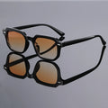 1Pc Men's Fashion Glasses New Trendy Square Frame Retro Rivet Y2K Music Festival Cool Street Style Decoration Suitable for Daily