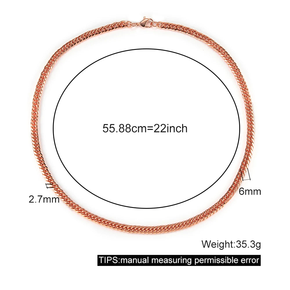 Vinterly Cross Chain Long Necklace for Women Thin Pure Copper Adjustable 51cm Twisted Anti-scratch Jewelry Female Lobster Clasps