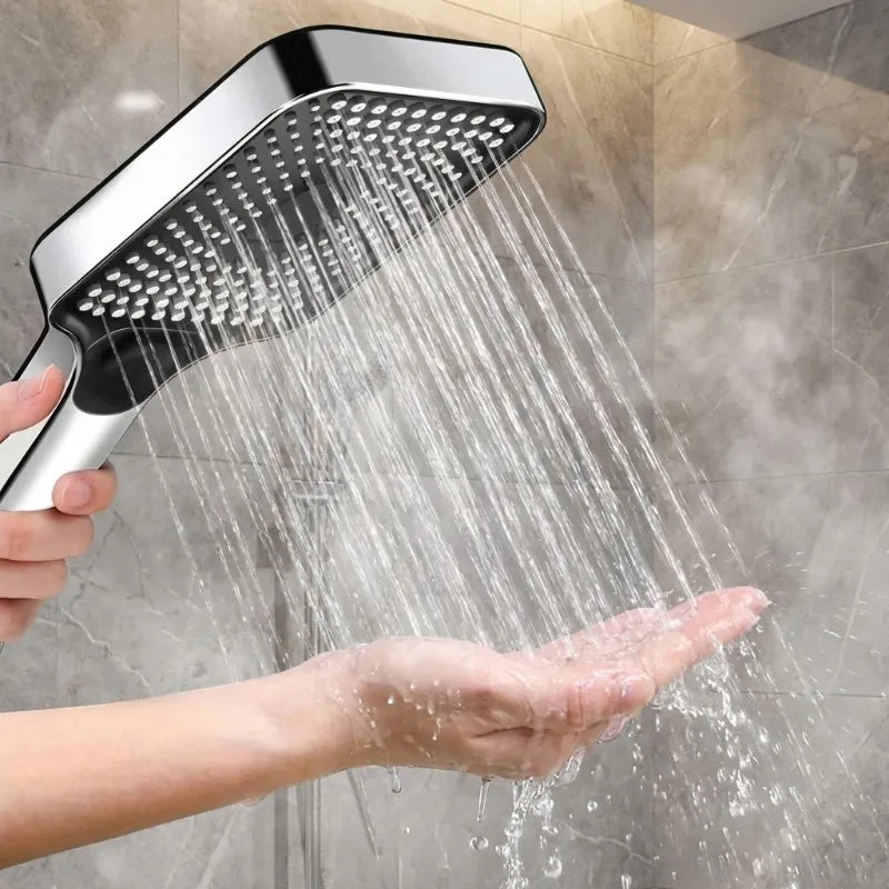 Adjustable 3-Mode High Pressure Shower Head Large Flow Water Saving Rainfall Mixer Head Bathroom Accessory