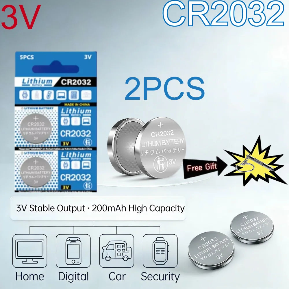 2-30PCS 3V 200mAh CR2032 Lithium Battery CR 2032 DL2032 ECR2032 For Watch Toy Calculator Car Key Remote Control Button Cells