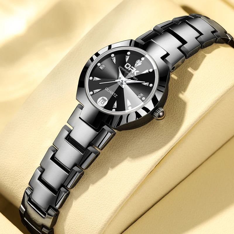 OPK 8105 Women's Watches Luxury  Original Wristwatch for Girl Waterproof Luminous Ladies Watch Fashionable Zircon Scale Date