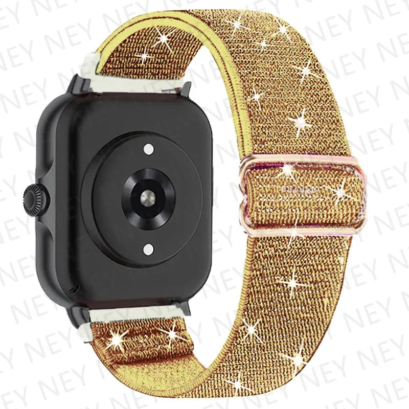 Shiny Elastic strap For Amazfit gts 4-3-2-2e-mini/bip-U-S-lite/Stratos 2 20mm/22mm band Bohemian Pride bracelet gtr-4-3-3pro-2e