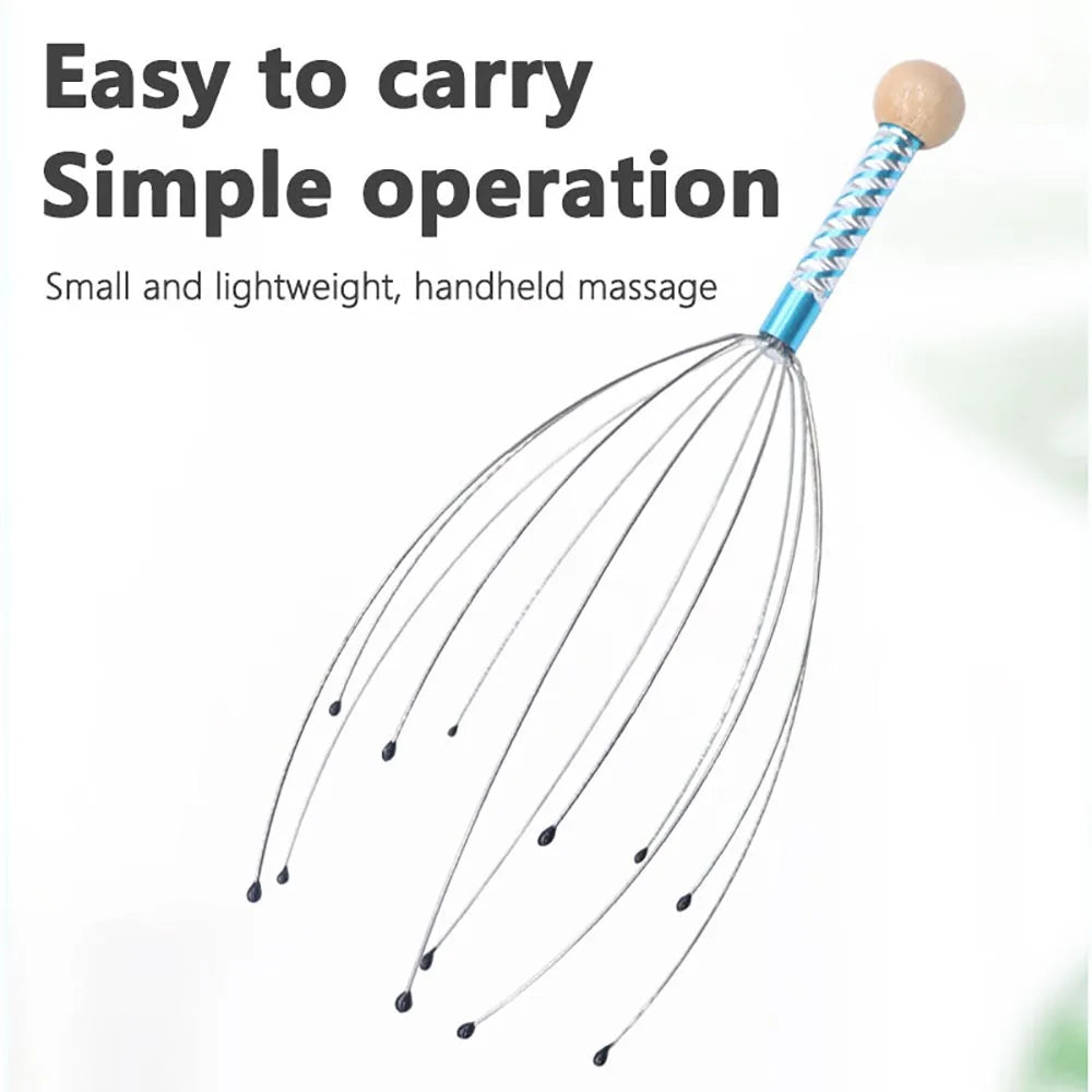 1/2pc Stainless Steel Head Massage Device Octopus Scalp Massager Relaxation Tool Head Scratcher Relieves Tension Stress Relief