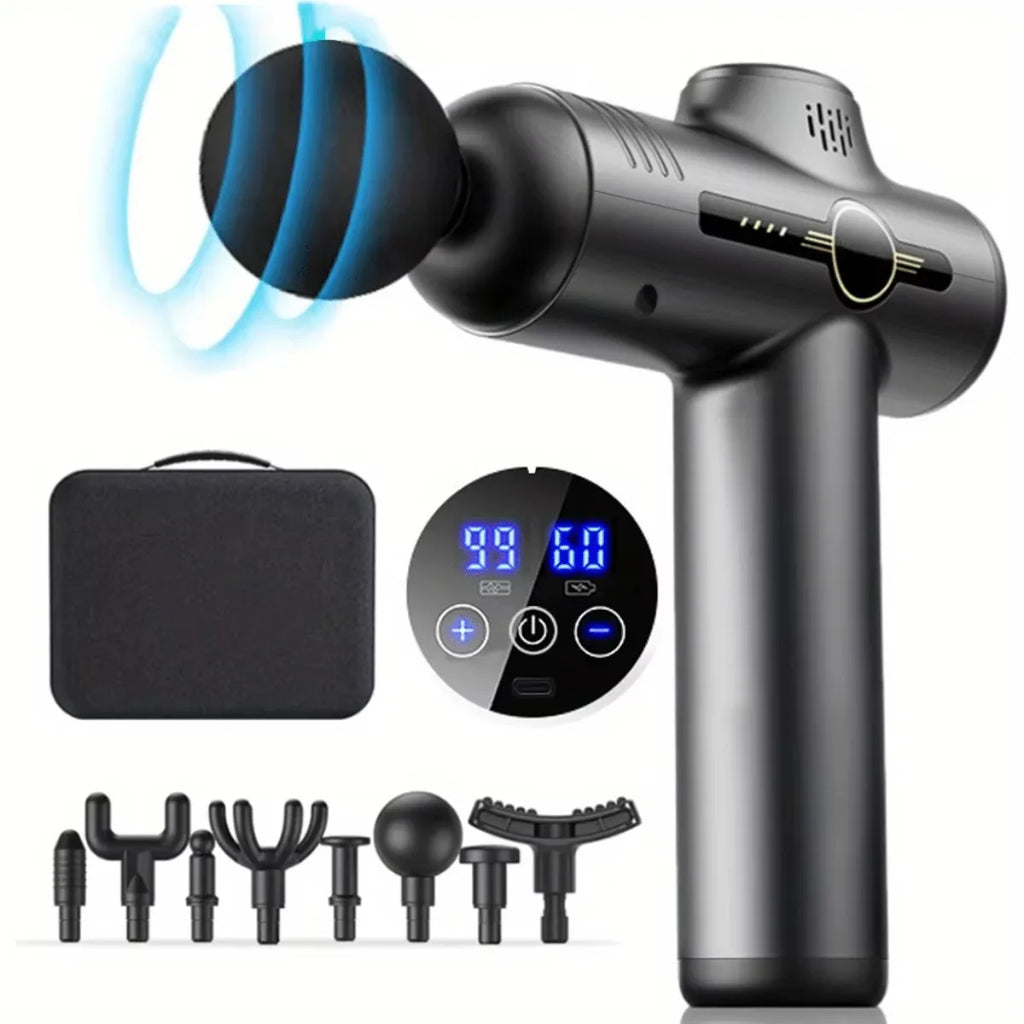Deep Muscle Massage Gun Portable, Fascia Vibration Gun for Body Neck Back Relaxation, Fitness Slimming Tool