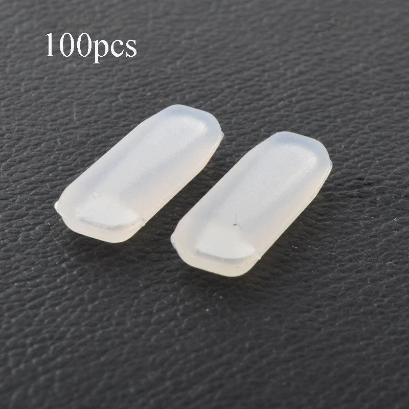 20pcs/100pcs  Eyeglasses Glasses Silicone Nose Pads Inserted Eyewear Optical Frame Nose Pad Repair Accessories