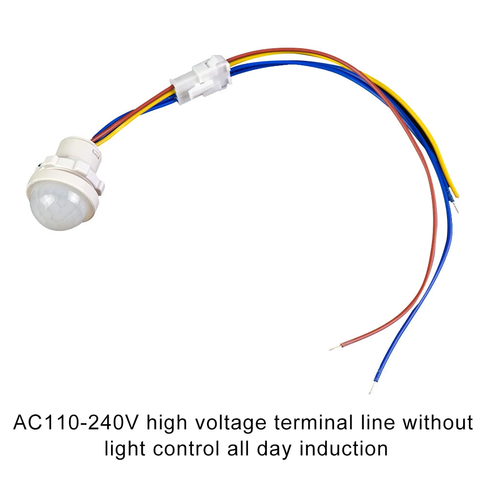 AC110-240V DC12-24V Automatic Sensor Light Switch LED PIR Infrared Motion Sensor Detection Night Light Indoor Outdoor