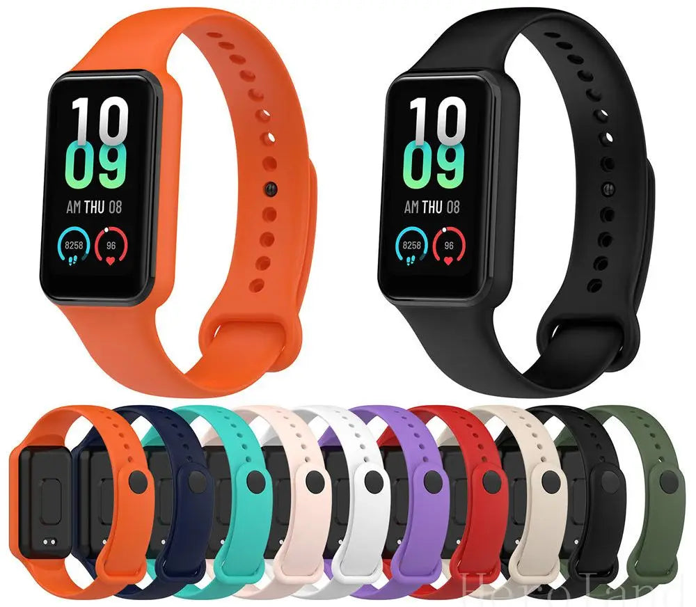 Fashion Silicone Watch Strap for Huami Amazfit Band 7 Smartwatch Band Bracelet Sport Wristband for Amazfit Band 7 Strap Buckle N