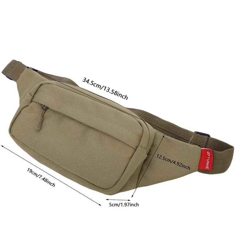 2025 Men's Sports Fanny Pack Fashion Phone Female Chest Bag Unisex Waist Bag Women Small Canvas Shoulder Casual Crossbody Bags