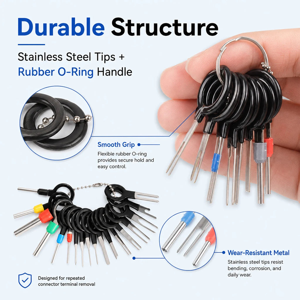 Lanke Electrical Connector Removal Tool Kit Automotive Terminal Pin Extractor Depinning Tool Set for Car Wire Harness Repair