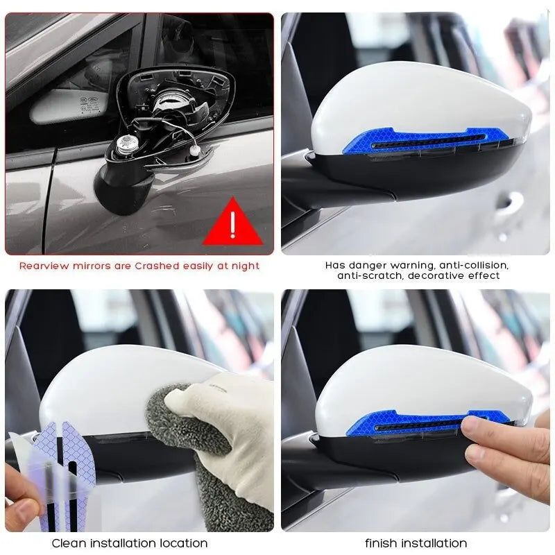 Clearance_Reflective Stickers Warning Strip Tape Traceless Protective Car Sticker Warn on Car Rearview Mirror Exterior Auto Acce
