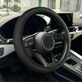 PU Leather Steering Wheel Cover 15\"/38CM Universal Fit Anti-Slip Car Steering Protector With Good Grip Install Easily Interior Accessories Auto Steering Protector