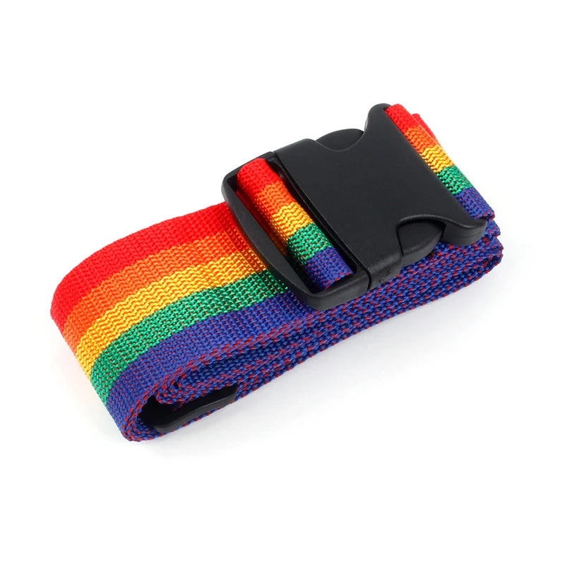 Straight Shaped Luggage Straps for Suitcase Polyester Luggage Belt with Adjustable Release Buckle Travel Accessory
