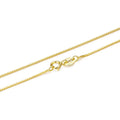 BAMOER Solid Gold Over 925 Sterling Silver Chain Necklace for Women Teens DIY, 0.8mm Box Chain Super Thin & Strong Basic Chain