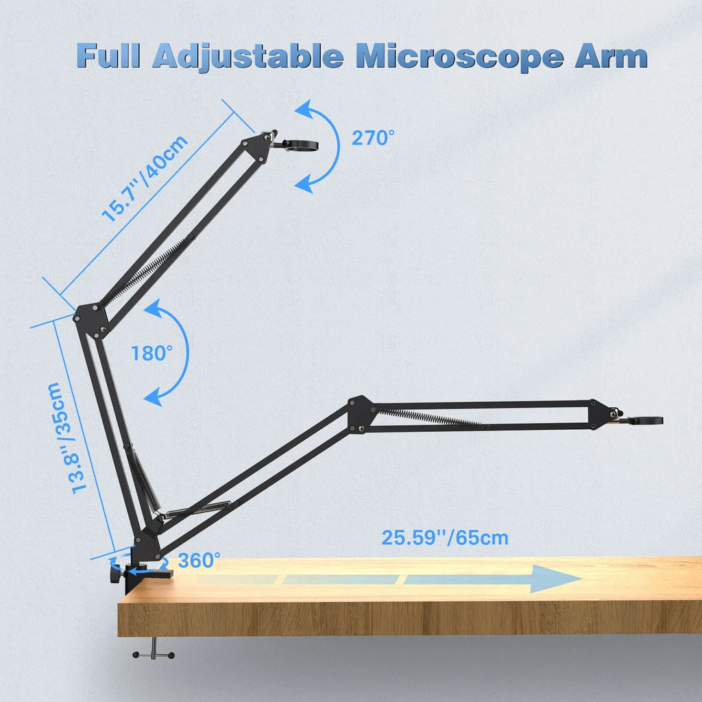 Hayve Microscope Arm Stand，Adjustable Metal Bracket Coin Microscope Mount  Compatible with DM4 DM9 MS1 MS3