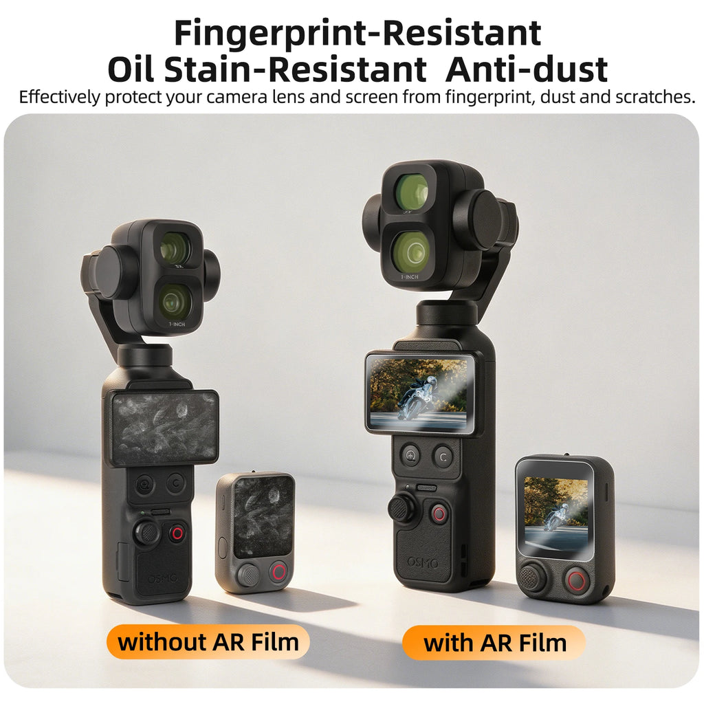 Sunnylife Tempered Glass Film for DJI Pocket 4P/4/3 Screen Film & Remote Control Film Combo for DJI Osmo Pocket 4P Accessories
