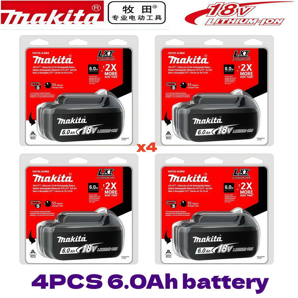 100% Genuine Original Makita 6.0Ah 18V Rechargeable Battery, BL1860B Makita 18V Battery BL1850 BL1840 BL1860 Replacement Lithium