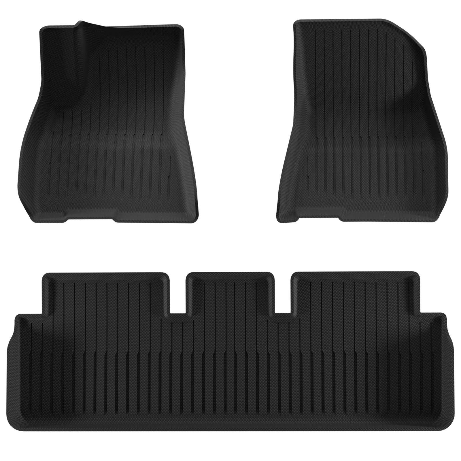 3Pcs Set Car Floor Mats for Tesla Model 3 2021-2023 All Weather Automotive Floor Mats Waterproof Heavy Duty Car Mats Flexible