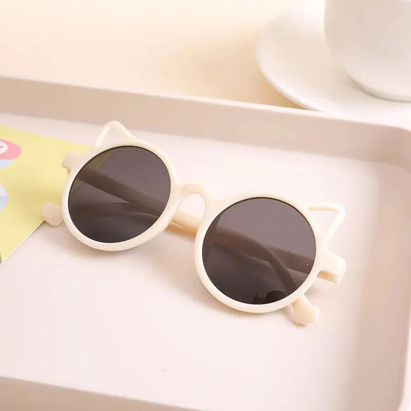 Girls Boys Cute Animal Cartoon Ears Sunglasses Outdoor Sun Protection Children Lovely Vintage Sunglasses Protection Classic Kids