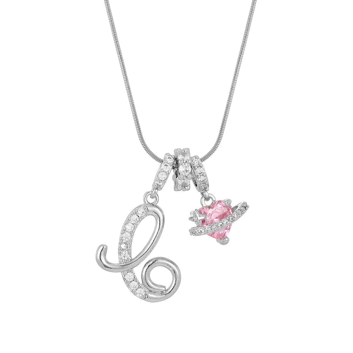 Fashion 26 English Letter Necklace for Women Sweet Girl Light Luxury High-End Stainless Steel Accessory Birthday Gift