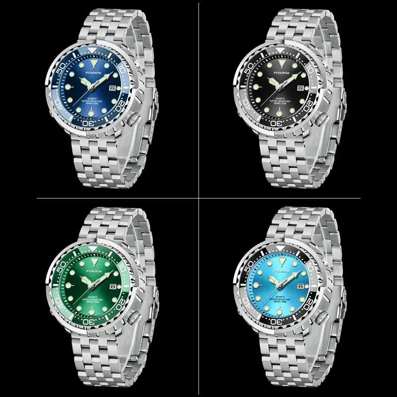 2024 Men Watch Outdoor Sports Quartz Watches Men Waterproof Chronograph Wristwatch Mens Military Clock Man Relogio Masculino