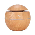 Portable Mini Woodgrain Ultrasonic USB Humidifier and Essential Oil Diffuser Desktop Aromatherapy for Home Office Use