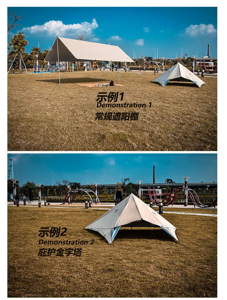 Aricxi 19 points Ultralight Tarp Outdoor Camping Survival Sun Shelter Shade Awning Silver Coating Pergola Waterproof Beach Tent