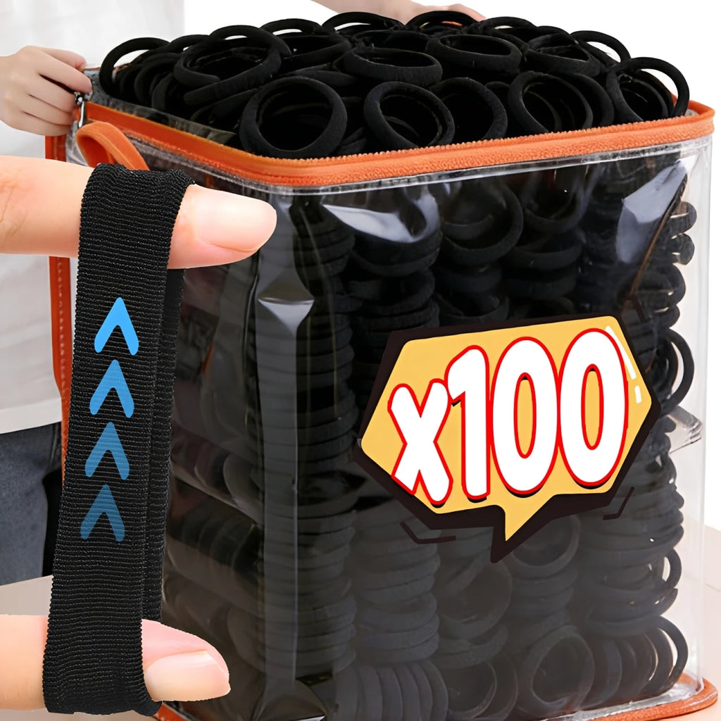 10-100pcs High Elastic Hair Bands for Women Girls Black Basic Hair Tie Headband Simple Ponytail Holder Headwear Hair Accessories