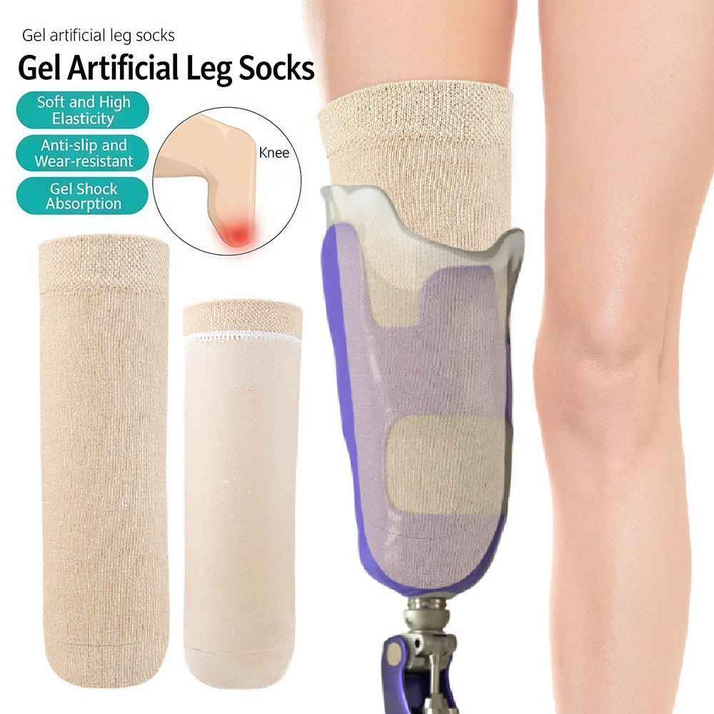 1Pcs Prosthetic Gel Socks, Skin-Friendly and Comfortable Use, Cotton and Gel Soft Liner for Daily Wear, S L Size Options