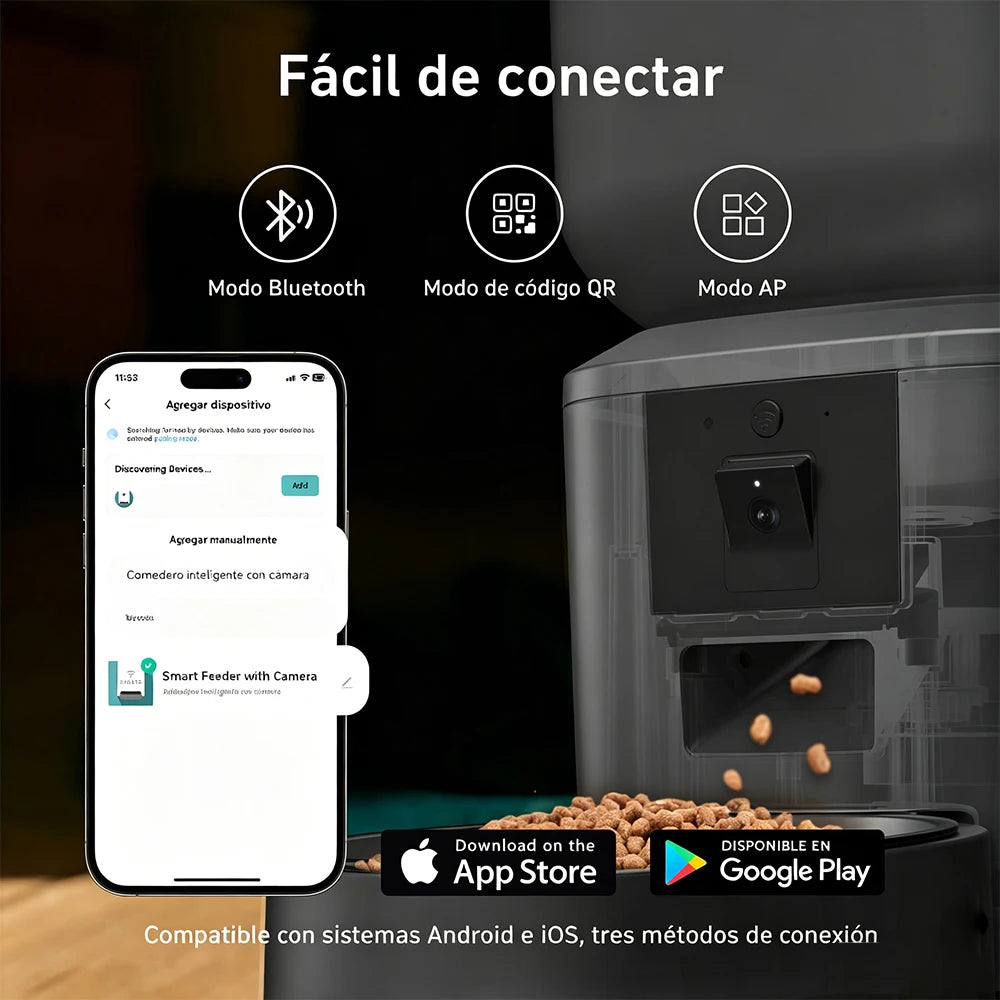 Nityers 8L Automatic Cat Feeder With 1080p Camera Video 5G WiFi Night Vision Cat Food Dispenser Smart Tuya APP Pet Auto Feeder