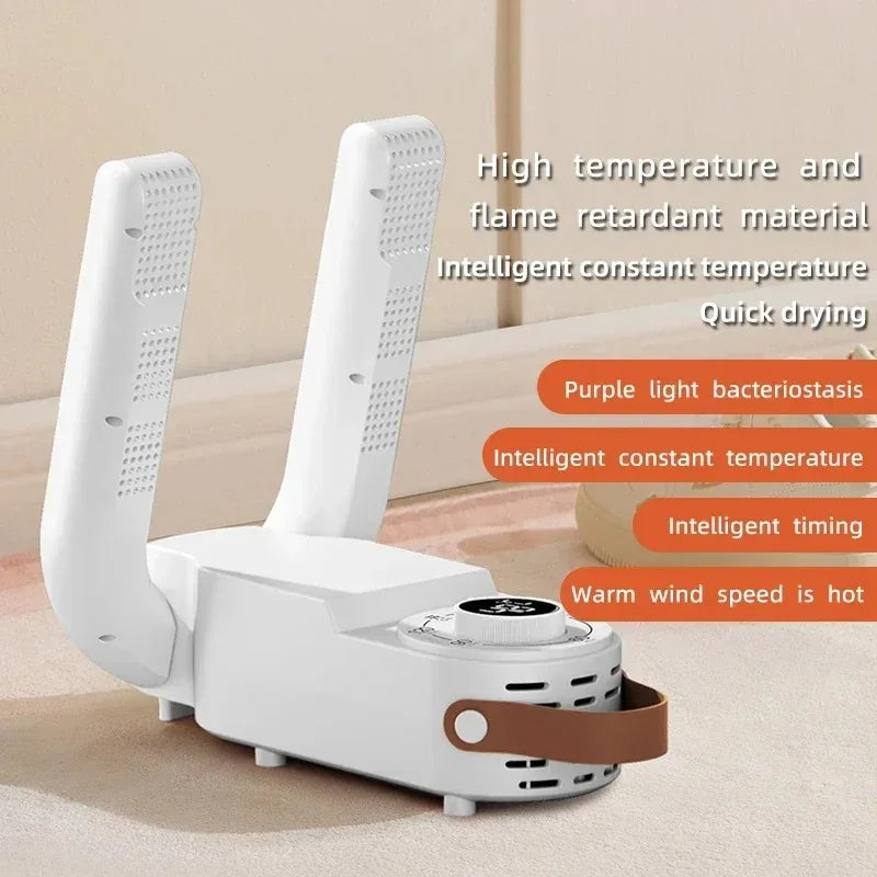 Shoe Dryer Adjustable Smart Timer Quick Drying Deodorizing Sterilizing Heater Warmer Household Footwear Care
