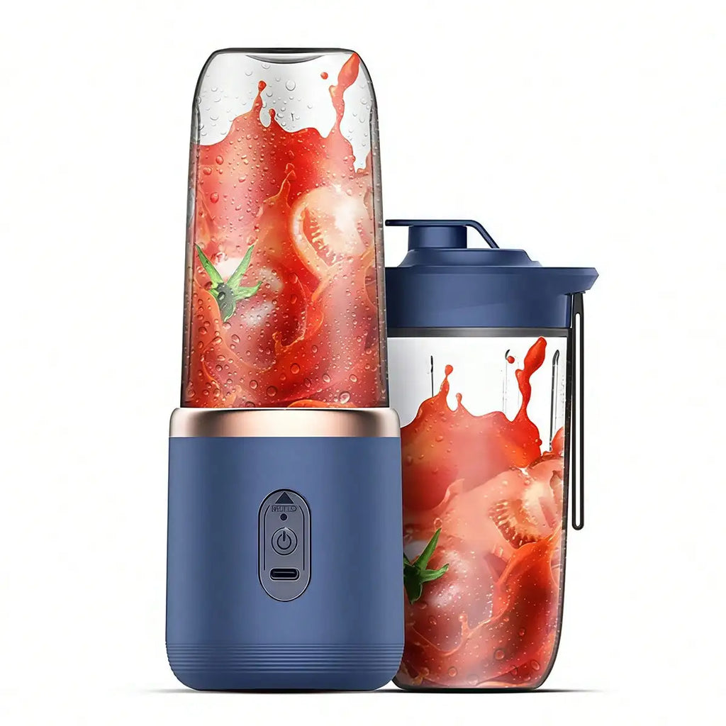 1 Pack 2 Cup Portable Blender Juicer with 6 Blades for Smoothies Vegetable Juices Kitchen Accessory Health Gift