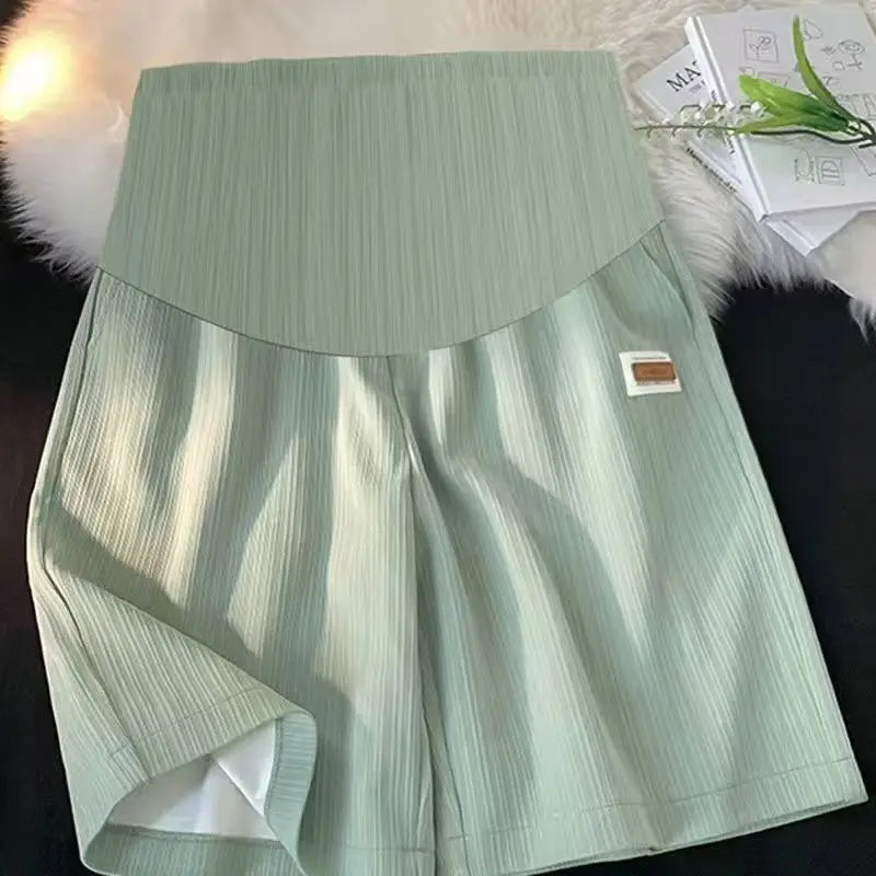 Pregnant Women's Short Leggings Soft Breathable Adjustable Waist Underwear Summer External Wear Pregnancy Tripartite Pants