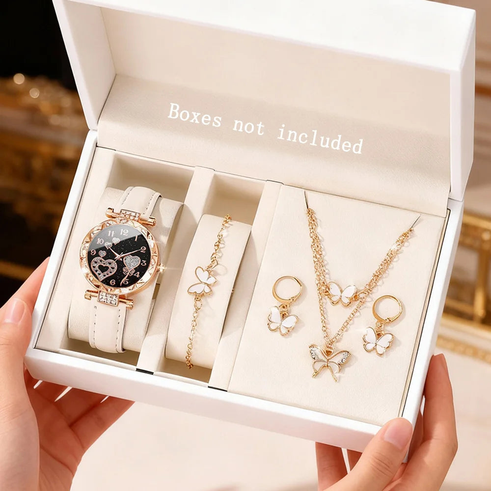 5pcs New Women's Fashion Quartz Watch, Ideal For Parties, Mother's Day & Eid Al Adha, Great Gift For Girlfriend And Best‑Friends