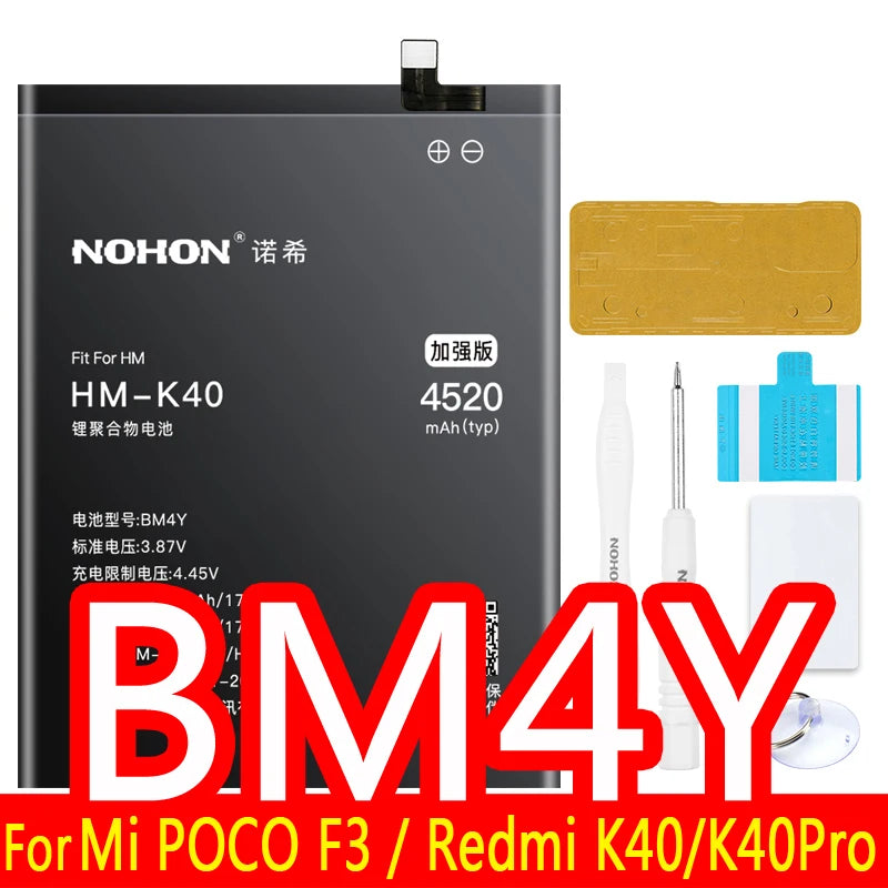 NOHON Battery For Xiaomi Redmi Note 10 Pro 9 9S 8 7 Mi 9 SE 8 Lite 9T Mix 4 Bateria BN57 BN53 BM4Y BM4J BM3L BM4E BM4F BN4A BN55