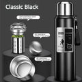 800-2000ML Stainless Steel Thermos Bottle Large Capacity Outdoor Water Bottle Covered Lifting Rope Tumbler Thermo Bottle