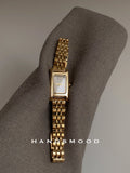 Retro High-End Luxury Gold Watch for Women: Versatile Quartz Timepiece, Vintage-Style Stainless Steel Gift for Women