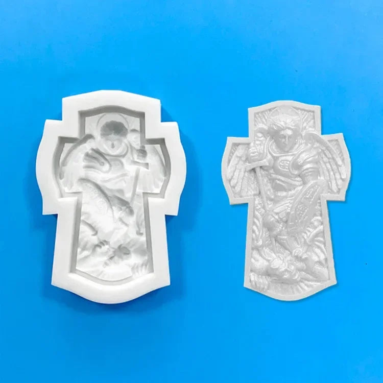Angel Relief Pendant Silicone Mold Greek Wax Goddess Retro Cake Decoration Accessories Fondant Cake Mold Plaster Resin Molds