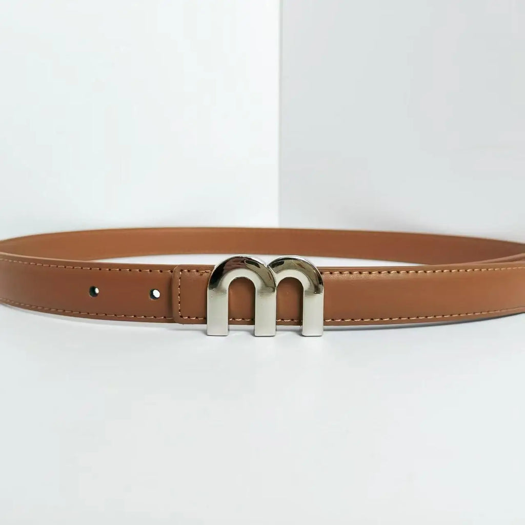 Women's Belt M. High-Quality Silver Buckle Is Best Paired With Dress Jeans Women's Belts
