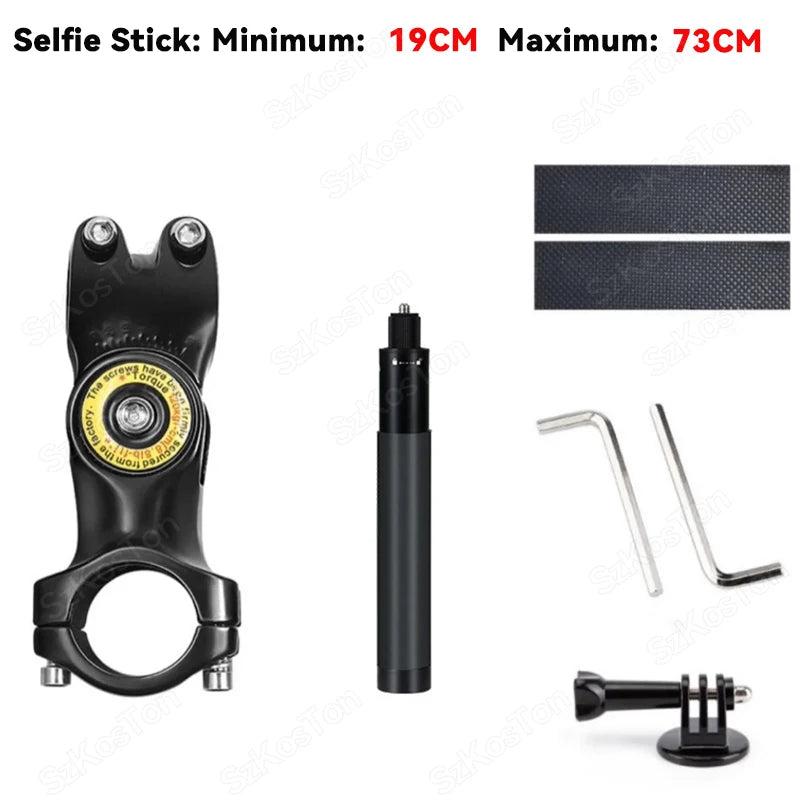 Motorcycle Bicycle Selfie Stick Monopod Mount Handlebar Bracket for Insta360 X5 X3 X4 GoPro 13 12 11 10 9 DJI Action 6 Accessory