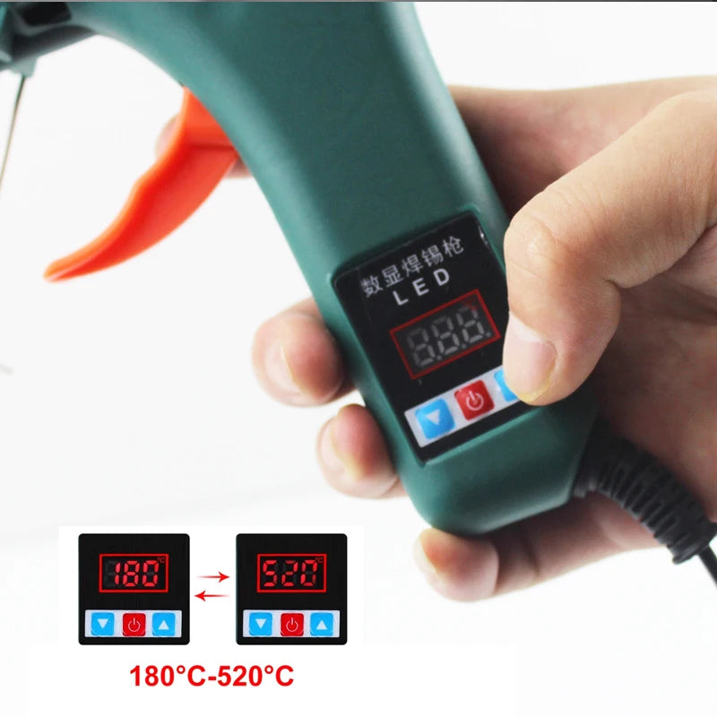 80W Digital Display Soldering Iron Gun 110V / 220V 180-520°C Adjustable Temperature Automatic Send Tin Gun welding Repair Tool