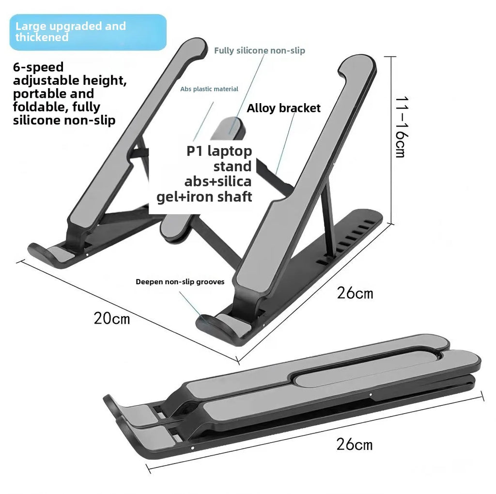 Foldable Laptop Stand Portable Notebook Support Base Holder Adjustable Riser Cooling Bracket Universal for Laptop Tablet