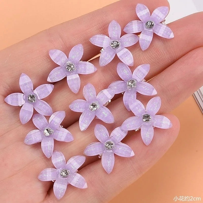 10PCS New Flower Princess Hair Buckle Hairpins Children Headwear Hairgrip Lovely Hair Clips Hair Accessories For Girls